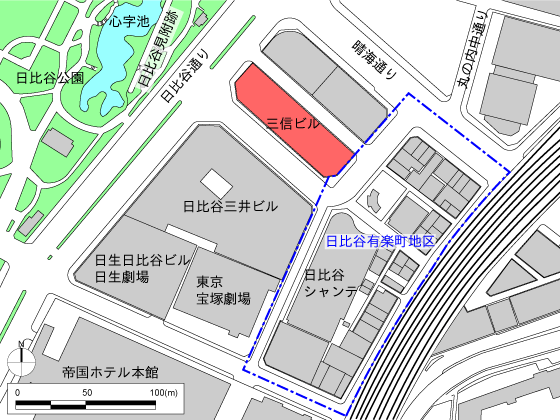三信ビル周辺地図 三信ビル周辺地図